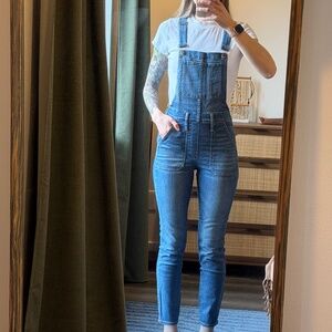 Madewell Overalls Blue Skinny Jeans, Size XS/0